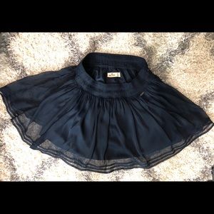 HOLLISTER Navy Blue Mini Skirt
